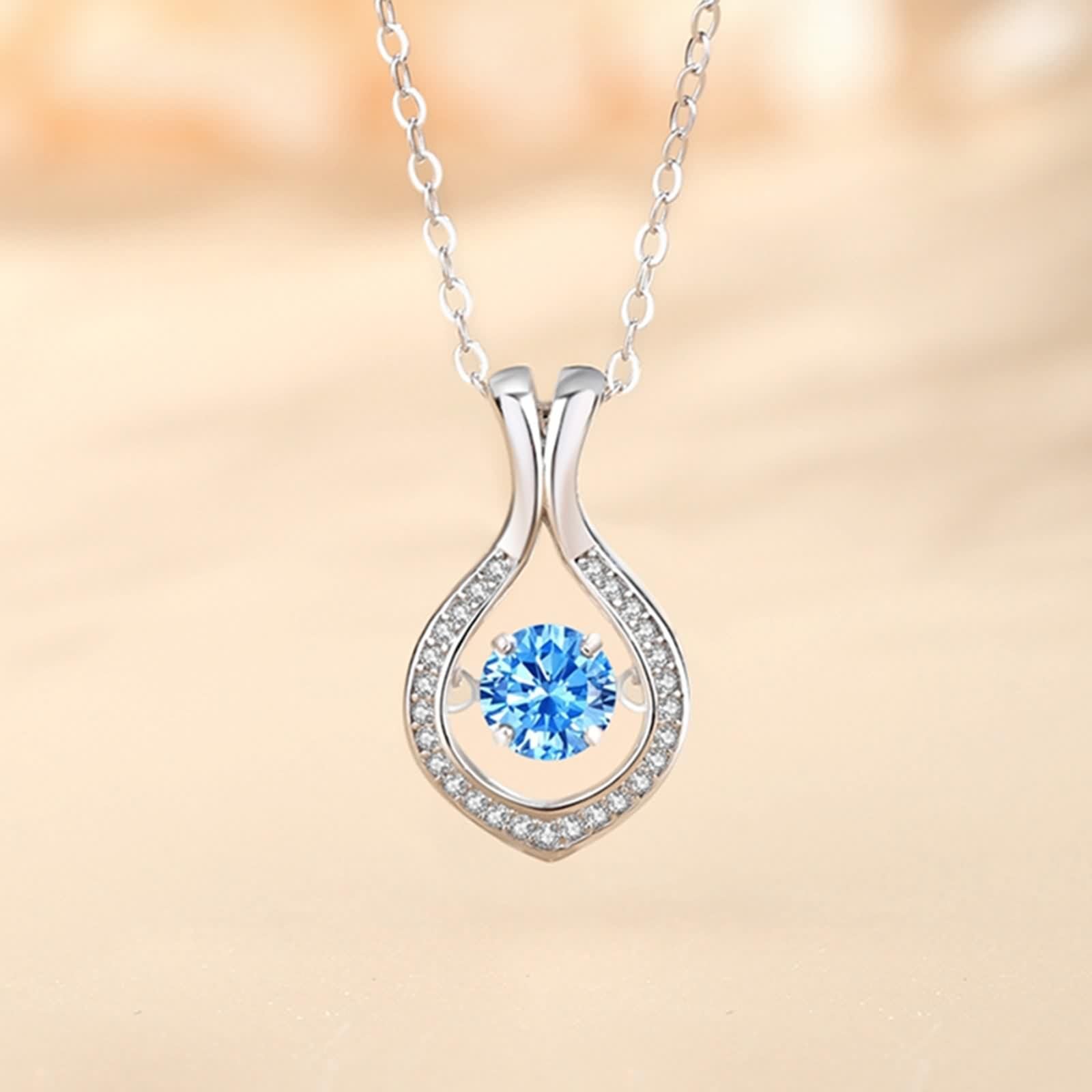Collana Topazio Donna, Collane Lunghe Eleganti Ciondolo Catenina Gioielli Oro Bianco 9K/14K/18K con Moissanite Lacrima Oro Bianco 40+5cm