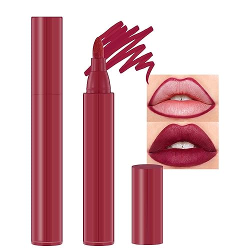 BINGBRUSH 2 lápices labiales de color vivo brillante, hidratante, de larga duración, no pegajoso, ligero, para manchas de labios, lápiz labial