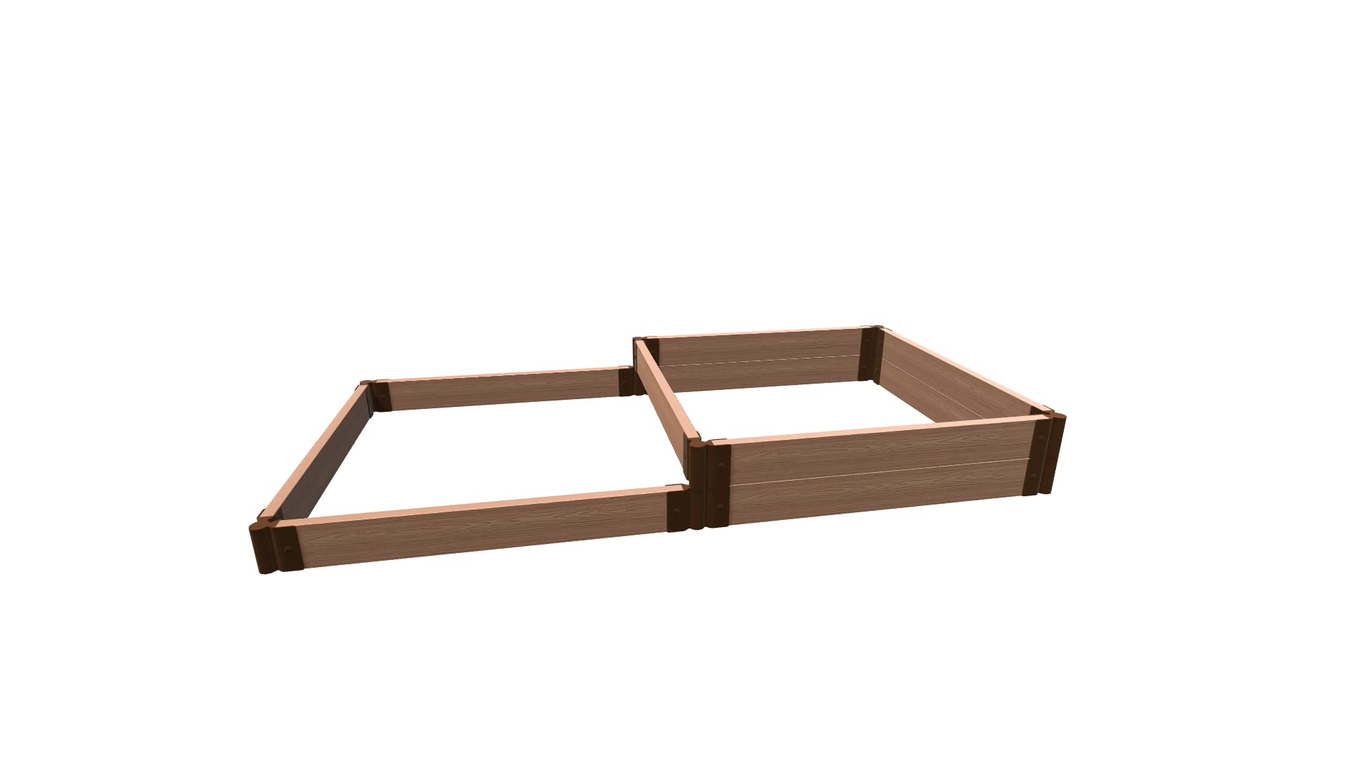 Frame It All Tool-Free Classic Sienna Raised Garden Bed Terraced 4' x 8' x 11" - 2" Profile