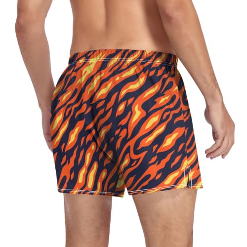 Image of Men's Boxer Shorts Cotton Loose Underwear with Button Fly