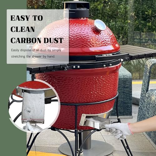 Cajón deslizable para cenizas Vankey para Kamado Joe Classic Joe miniatura 5