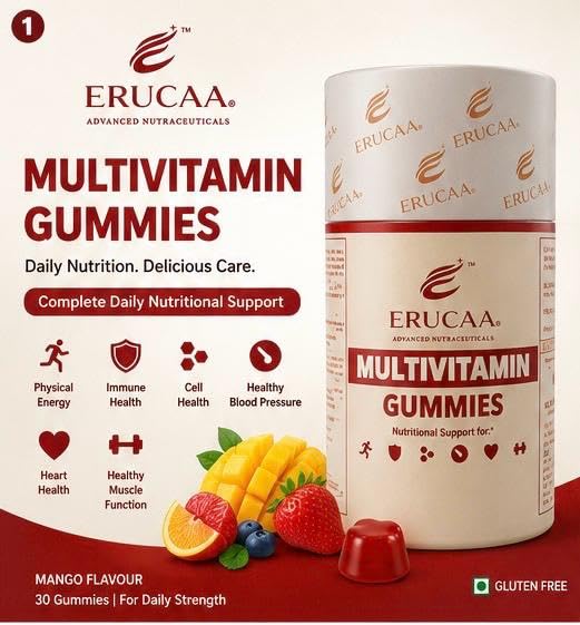 Image of Multivitamin Gummies | Mango Flavour | 30 Gummies | Gluten Free | Daily Multivitamin Gummies for Adults