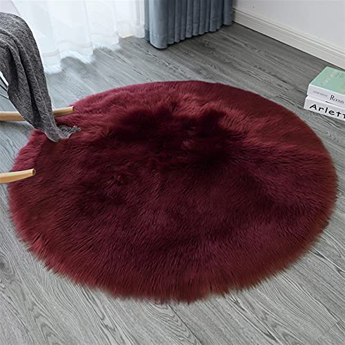 Ommda Alfombras De Habitacion Pelo Largo Redondas Lavables Alfombra Imitacion Madera Peludas Dormitorio Baño Sofá Silla Cojín,Borgoña,35cm Ommda Alfombras De Habitacion Pelo Largo Redondas Lavables Alfombra Imitacion Madera Peludas Dormitorio Baño Sofá Silla Cojín,Borgoña,35cm