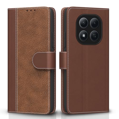 Image of Outlouders Flip Cover for Redmi Note 15 Pro 5G | Leather Finish | Wallet Stand and Shock Proof | Complete Protection Flip Case (Tan)