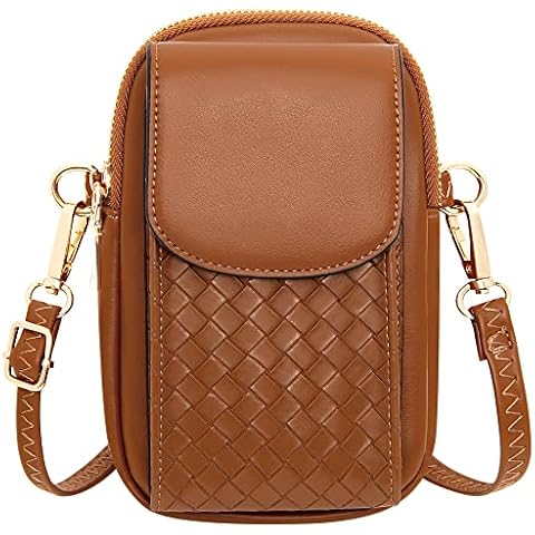 OIDERY Small Crossbody Bags Cell Phone Purse for Women, Leather Shoulder Handbag Wallet Purse with Credit Card Slots Cover