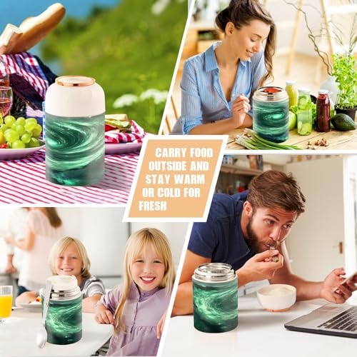 Termo de comida para comida caliente contenedor de almuerzo de 500 ml de acero 8