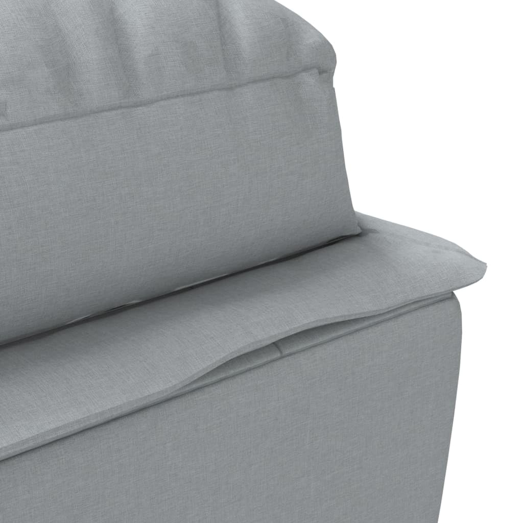 Sofá vidaXL Diván con Cojines Tela Gris Claro, Sofá Tumbona Moderna, Diván Moderno