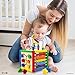 Wooden Activity Play Cube 6 in-1 for Baby with Removable Bead Maze, Shape Sorter, Abacus Counting Beads & Numbers, Sliding Shapes, 8Pcs Stacking Cups – Play22