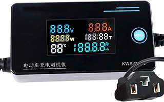 FABULETTA Electric Vehicle Charger Voltage and Current Detector KWS-DC22, 8-120V Range, 0-10A Measurement, Real-Time Display for Charger Performance Monitoring