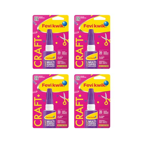 Image of Fevikwik Craft 6 GM | Instant glue for crafting | Multi surface application | Clear non drip formula | Sets in 20 seconds | Storable | DIY | Fastest glue for crafting (Pack of 4)