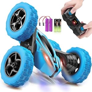 Remote Control Car, RC Cars Toys for Ages 5-7, 2.4GHz 4WD Fast RC Car Kids Toys for Ages 8-13, Double Sided 360° Rotating Monster Truck Toys for Girls RC Truck Toy Cars for Boys