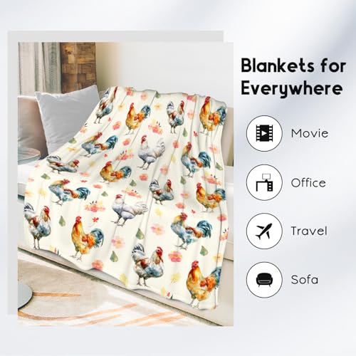Chicken Blanket, Cute Soft Throw Gifts for Kids, Cozy Flannel Throw Blankets for Couch Sofa, 30"x40"