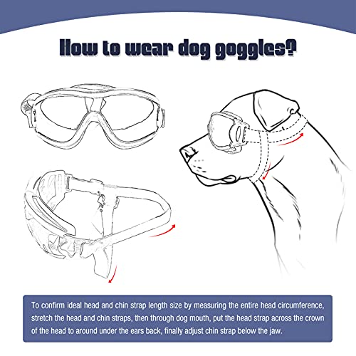 NAMSAN Dog Goggles Medium to Large Dog UV Sunglasses Windproof Anti-Dust Antifog Pet Dog Glasses Outdoor Protection… - Image 7
