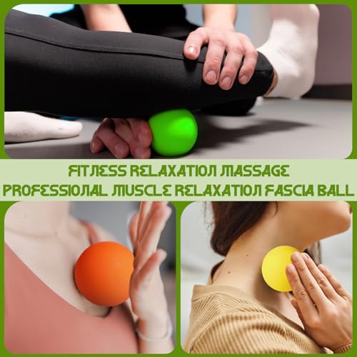 Vinsot 9 Pcs Regulation Size Lacrosse Balls Rubber Lacrosse Practice Balls for Youth Indoor Outdoor Training for College and High School, for Myofascial Release Therapy, Self-Massage