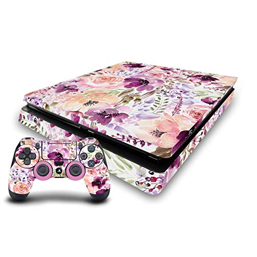 Skin PS4 Slim et manette DualShock 4 autocollant vinyle au style Chaos Floral Mix par Head Case