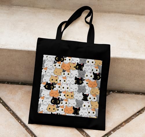Image of TrendoPrint Canvas Tote Bags for Women with Zip, College Bag for Girls, 100% Organic Cotton Tote Bag for Shopping, Travel & Beach