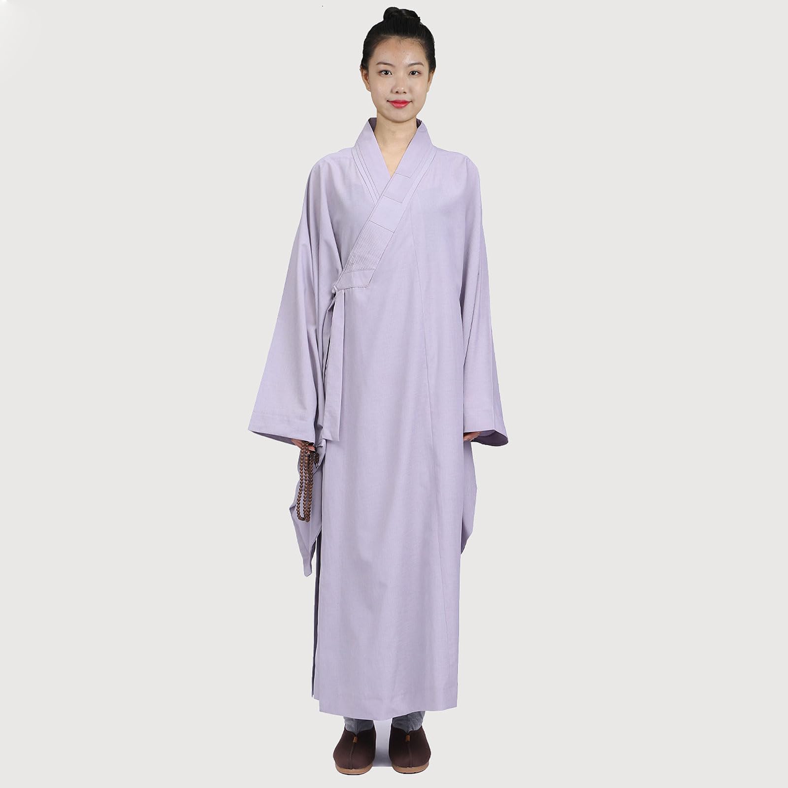 túnica de Monje Budista,Túnica de Monje de meditación,Vestido De Meditación De Túnica Budista De Monje,Shaolin Monje Kung Fu Batas Budista,Lino,para Sentarse en Silencio,Cantar,meditar