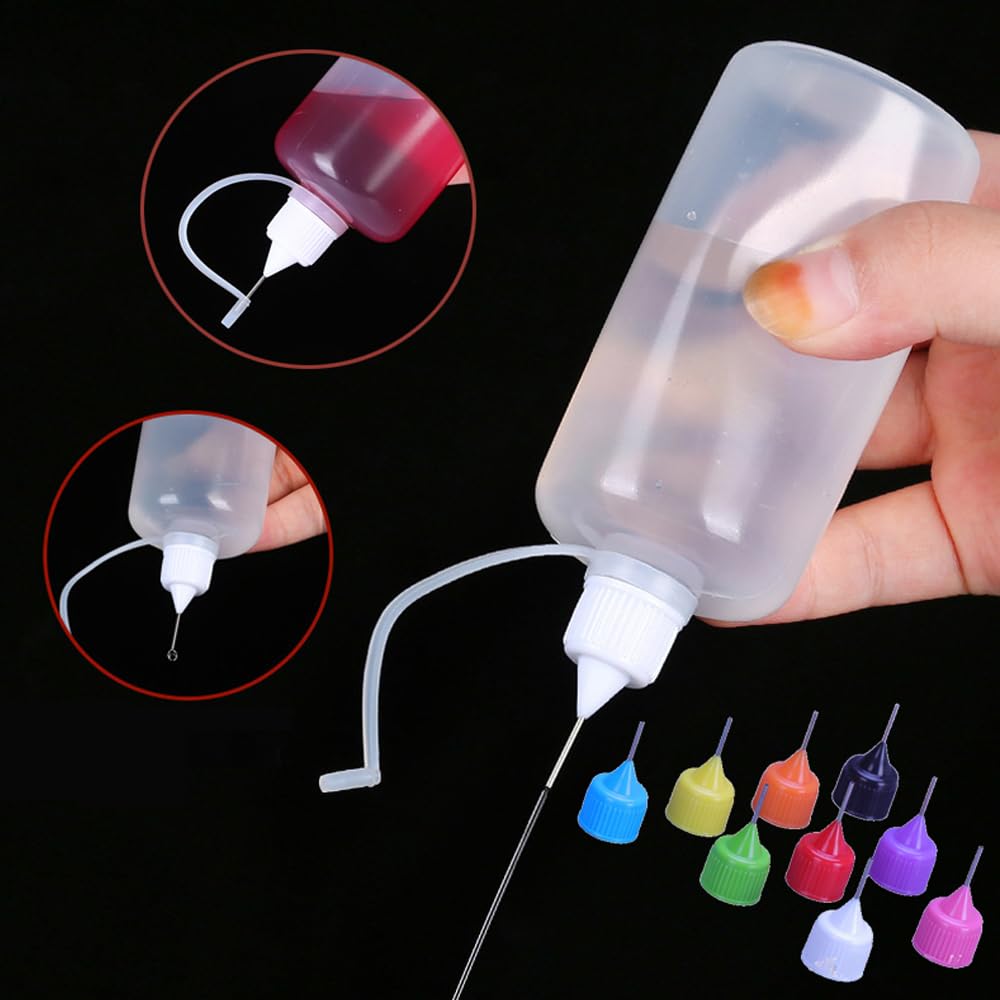 100PCS 3ml-120ml Kunststoff Squeezable Nadel Nachfüllbare DIY Flaschen Auge Flüssigkeit Dropper Probe Tropfen Kann Tinte applikator Behälter Kleber Pigment öl Flüssigkeiten (Gemischtes Deckel,120ML)