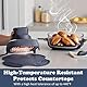 Maßgeschneiderter Ninja Crispi PowerPod Silikon-Untersetzer – Hot Pads für Ninja Crispi Glas Air Fryer Zubehör, hitzebeständig, rutschfest, Schutz für Arbeitsplatte, passend für Ninja FN101GY |