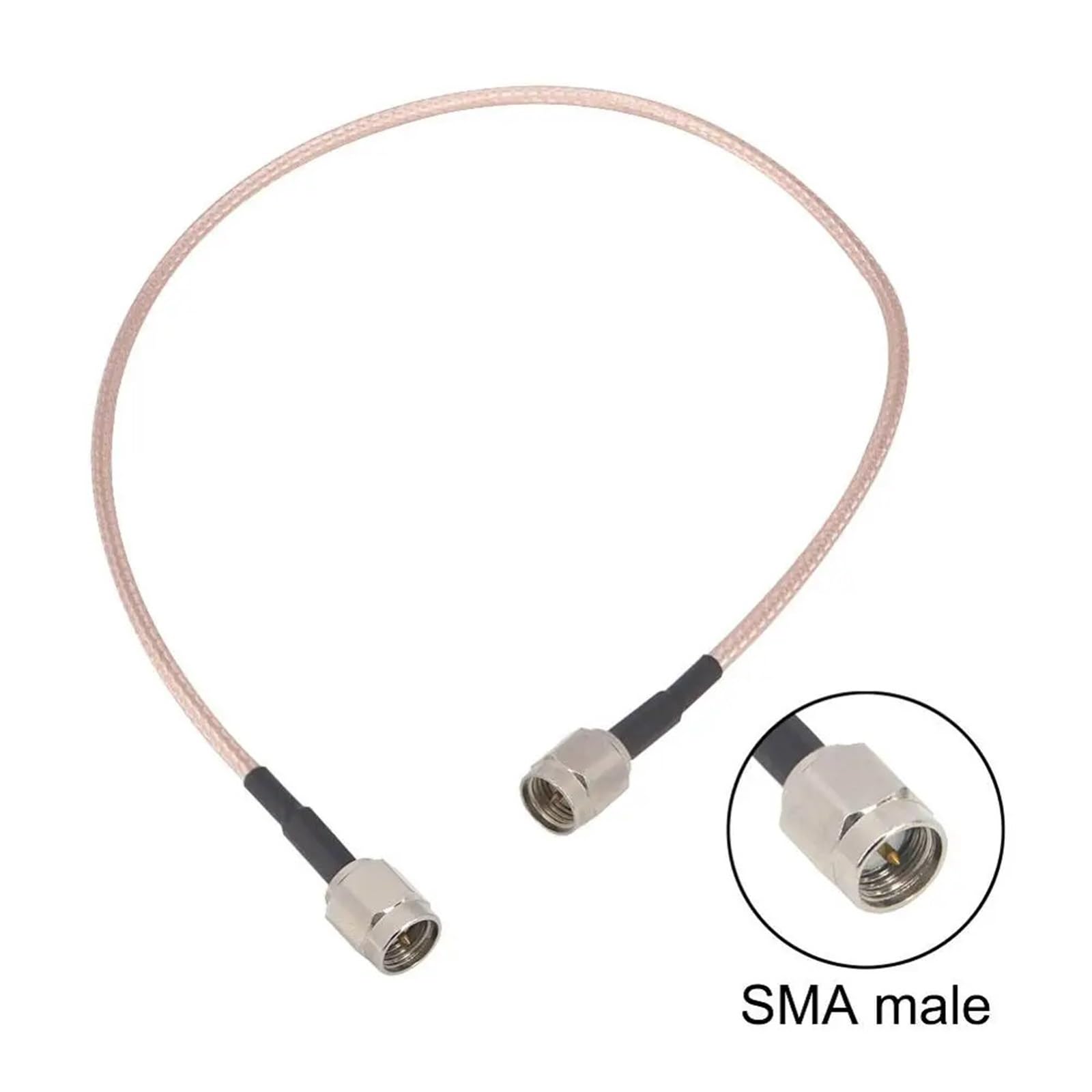 Seria SMA złącze męskie na męskie niklowane adapter kabel pigtail RG316 30 cm