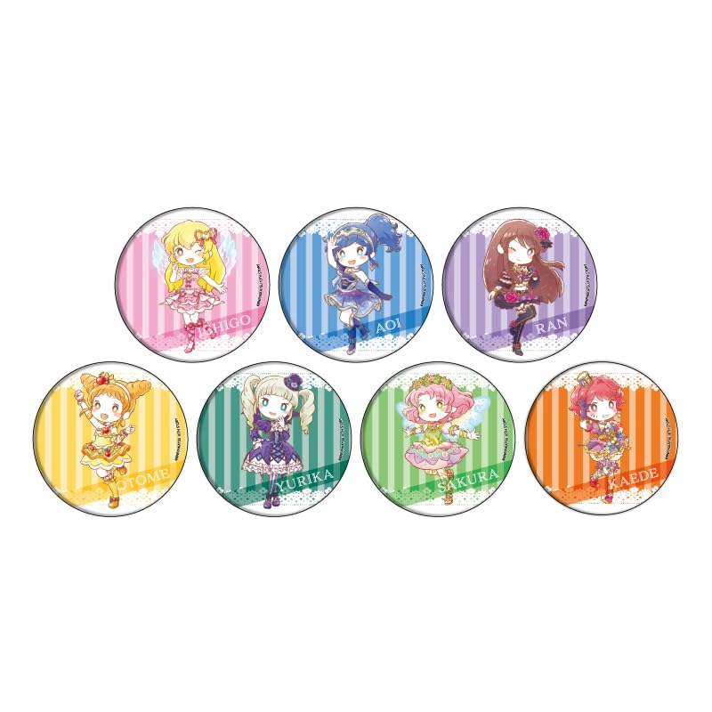 A3 アイカツ! 05 グラフアートイラスト 缶バッジ 65mm ZBAT-AKT-05 7個入りBOX