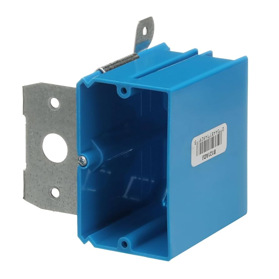 Carlon B121ADJ Outlet Box, New Work, 1 Gang, 3-3/4-Inch