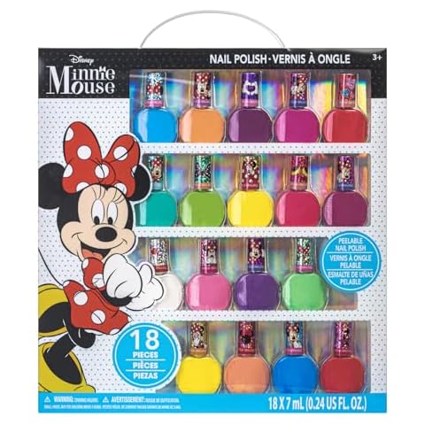 Minnie Mouse Kids Nail Varnish Set, Water-Based Cover