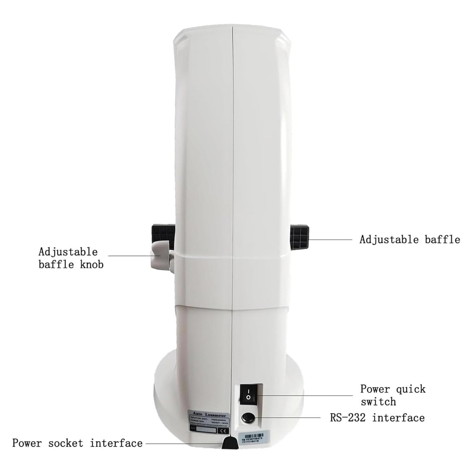 Optica - Misuratore per obiettivi, con display a colori da 3,5 pollici, misurabile da 12 mm a 104 mm, obiettivo digitale intelligente, macchina optometria per occhiali, senza stampante