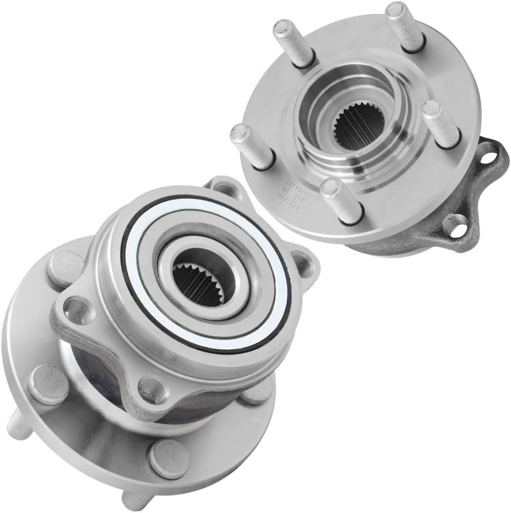 [2-Pack] 512183H - REAR Driver or Passenger Side Premium Pre-Pressed Wheel Hub Bearing Assembly Compatible With 2000-2004 Subaru Legacy, 2000-2004 Subaru Outback, 2003-2006 Subaru Baja