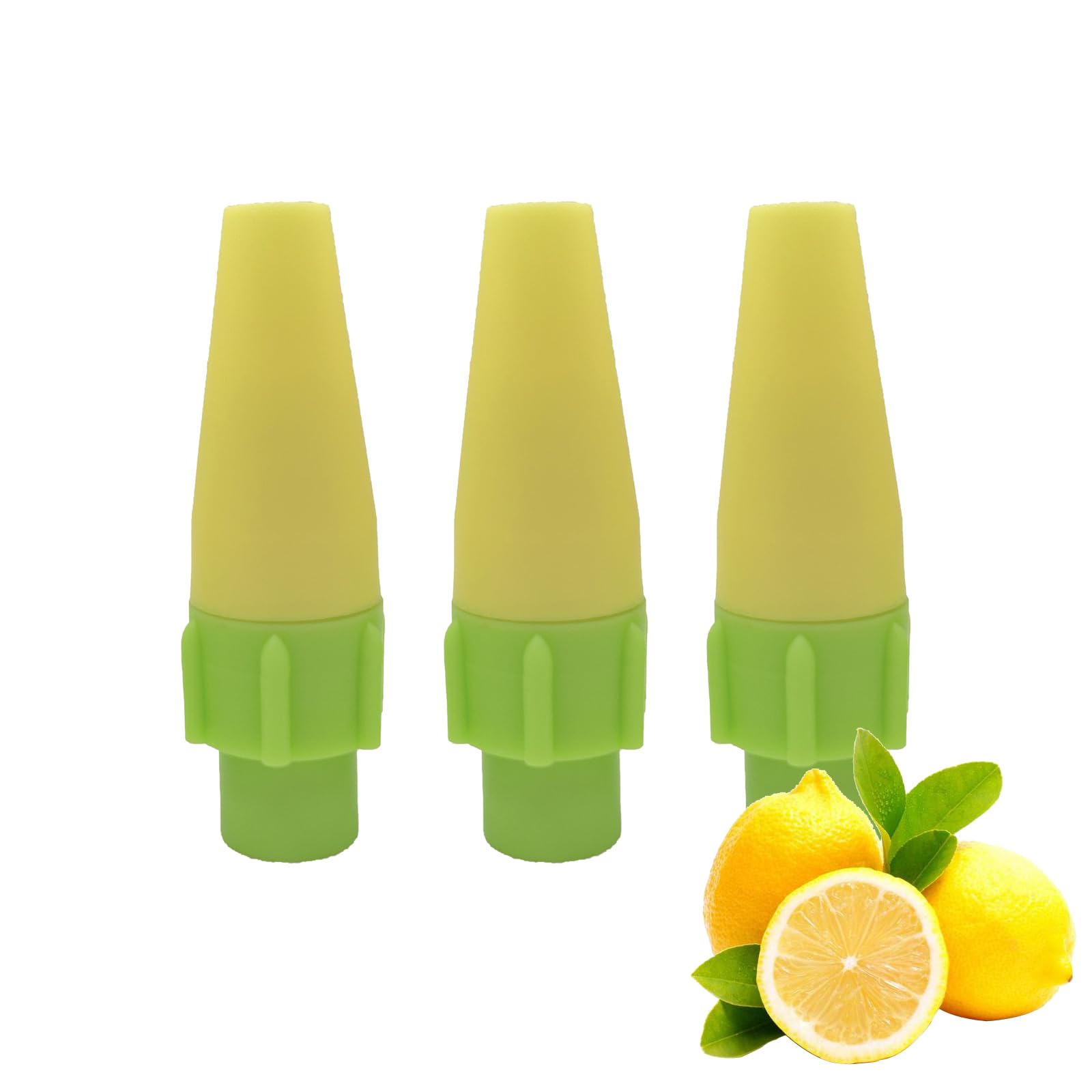 Lemon Flavor Nozzle Silent Plastic Dispenser Premium Silent Nozzles &amp; Neutral Twist Tops for Any Brand Cream Chargers Tanks(3 Packs)