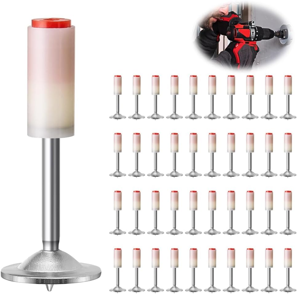 100Pcs Round Steel Nails, for 7.3mm Nail Gun, Durable Concrete Wall Fastening for Ceiling, Cable Duct Fixing and More