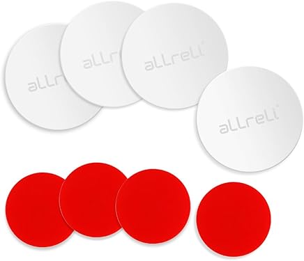 aLLreLi (8 Pack) Placas de Metal con Adhesiva y 3M Cintas Adhesivas para el Soporte de Coche Magn?tico, 4 Pack Metal Placas + 4 Pack 3M Adhesiva aLLreLi (8 Pack) Placas de Metal con Adhesiva y 3M Cintas Adhesivas para el Soporte de Coche Magn?tico, 4 Pack Metal Placas + 4 Pack 3M Adhesiva