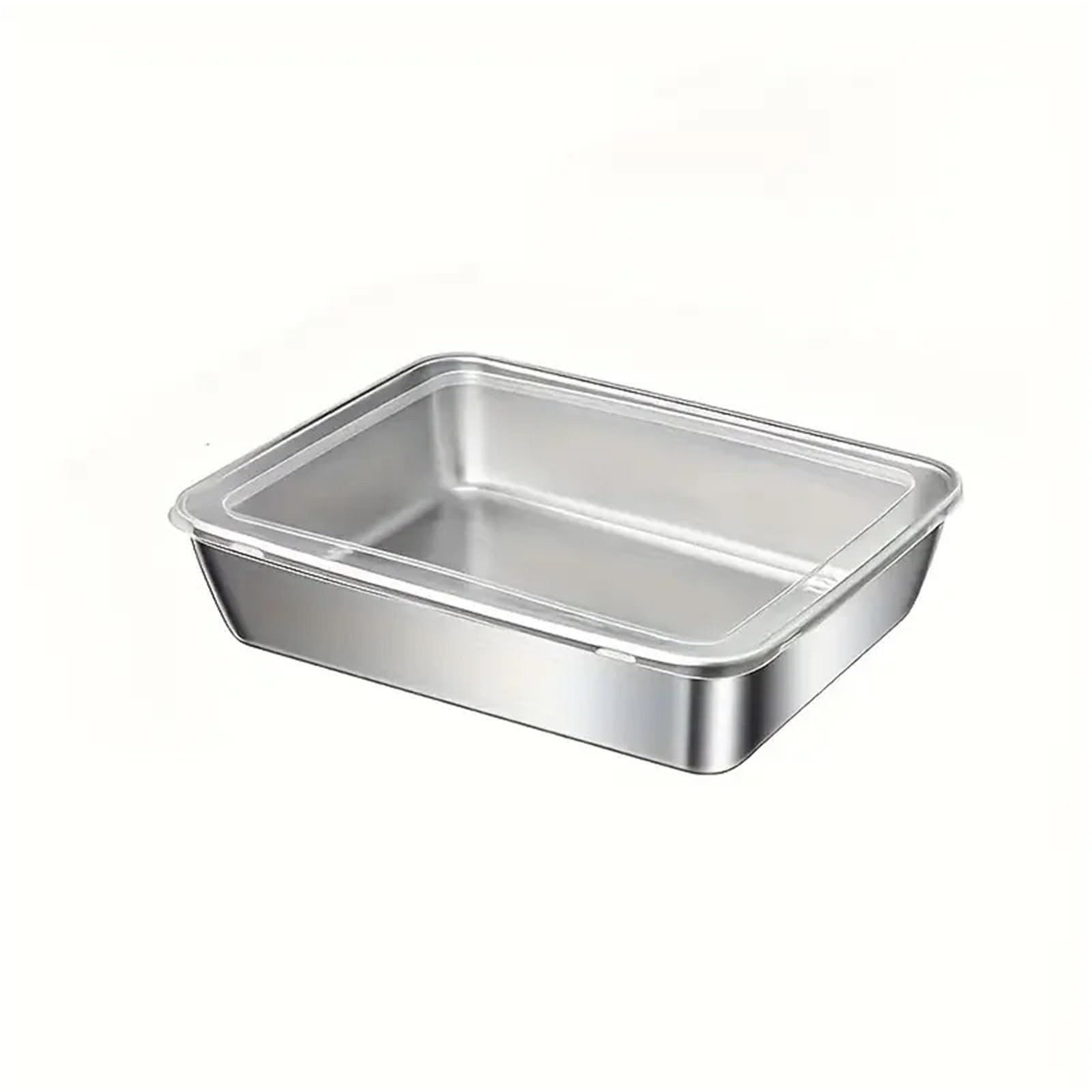 6-teiliges Frischhaltedosen-Set aus Edelstahl, stapelbar mit versiegelten Deckeln, for die Zubereitung von Mahlzeiten und Organisation in der Küche für Obst, Salate