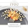 IYOU Mariage Mariée Peigne à Cheveux Doré Fleur de Marguerite Casque Feuille Pièce de Tête Demoiselle D'honneur Mariées Accessoires de Cheveux pour Femmes et Filles #2