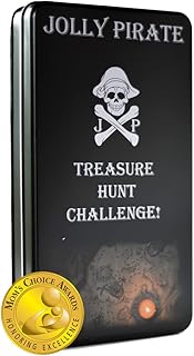 Treasure Hunt Challenge - Indoor/Outdoor Scavenger Hunt Card Game for Kids & Families - Creative/Mental/Physical Adventures for Ages 6+ - Easy Party Planning Kit