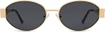 SOJOS Retro Oval Sunglasses for Women Men Trendy Sun Glasses Classic Shades UV400 Protection SJ1217