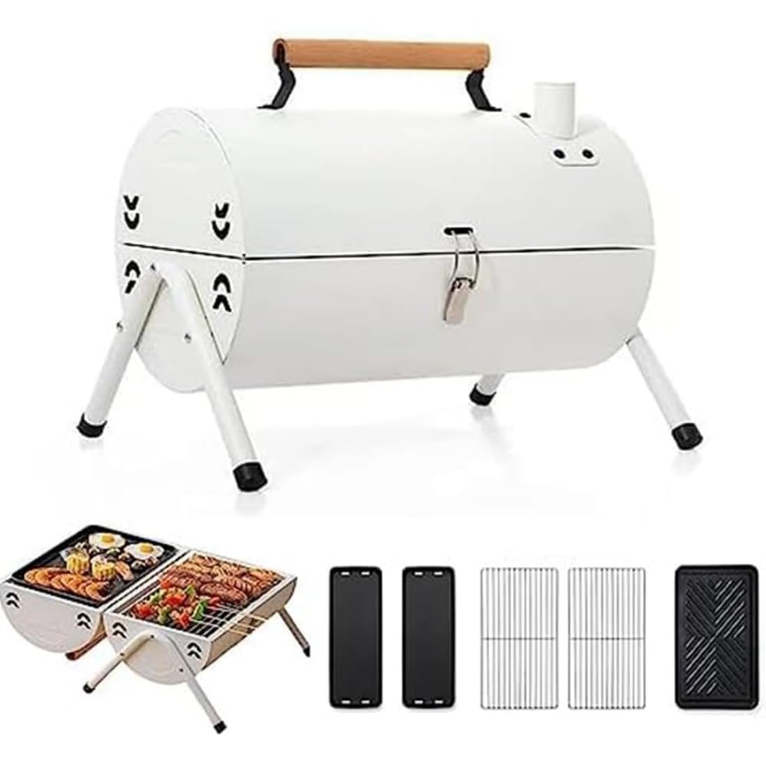 Barbecue au charbon compact portable : fini les grillades ratées sur votre terrasse ou en camping