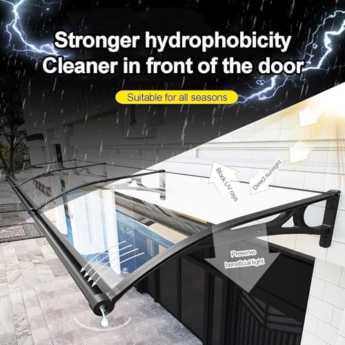 Auvent de porte pour abri extérieur de maison face à la pluie - 3