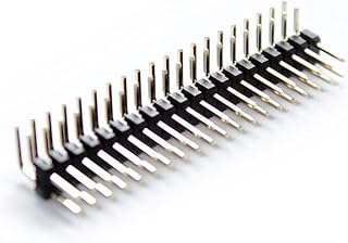 وصلة رؤوس سنون، 2 × 40 دبوس 2.54 ملم، مزدوج الصف، زاوية قائمة، ذكر، لوحة الكترونية مطبوعة قابلة للفصل، للوحة اردوينو