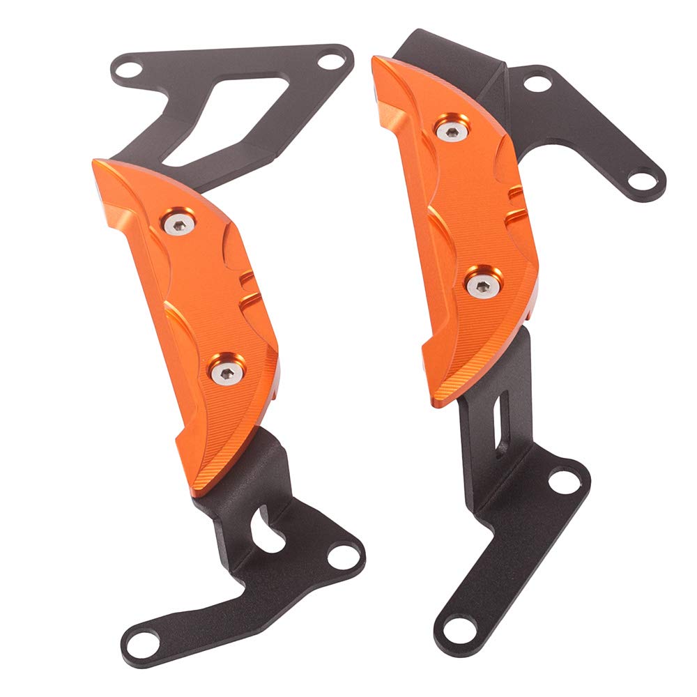 Set di Cursori per Carter Motore del Motociclo Protezione del Coperchio dell'accensione e della Frizione Protezioni Antiurto per Duke 390/RC390 2016-2020 (Arancia)