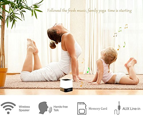 Wamgra THZ-DY28 PLUS Alarm Clock Bluetooth Speaker Night Light Bluetooth Speaker,Touch Sensor Bedside Lamp,Dimmable Warm Light & Color Changing Rgb Led Table Lamp Mp3 Music Player thumb #8