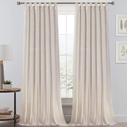 Miniatura 8 de Cortinas de lino natural para saladormitorio, reducen la luz, aseguran la privacidad, semi-transparentes, texturizadas, cortinas de lino, cortinas