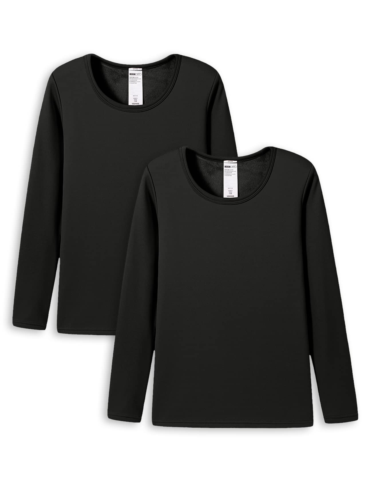 LAPASA Pacco da 2 o 1 Maglia Termica Donna Manica Lunga Fodera in Micro Pile - Pigiama Abbigliamento Intimo Canottiera Calda Elegante Elastica Traspirante Sportiva L15/L39/L42