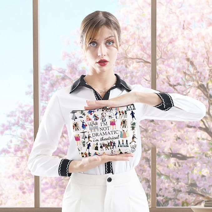 GJTIM Musical Gift Theatre Bag I'm Not Dramatic I'm Theatrical Musical Theatre Gift Zipper Pouch - Image 4