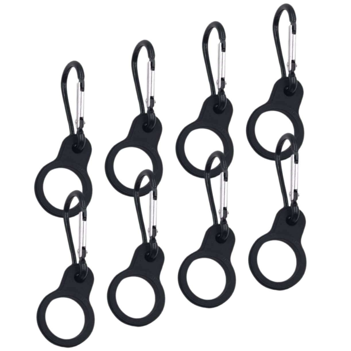 Toddmomy Porte-Bouilloire Bouteille d'eau Randonnée Bouteilles d'eau Clip De Boucle De Bouteille Suspendue Pince À Bouteille Suspendue Métal Noir