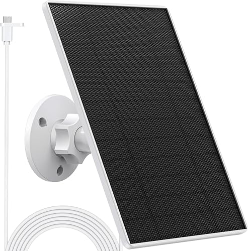 Solar Panel for Wyze Cam Outdoor,6W Solar Panel Charger Compatible with Wyze Cam Outdoor V2,IP65 Waterproof Solar Panel with 9.84Ft Charging Cable, 360°Adjustable Mounting&Waterproof Plug (Black) -  GUYUFEADM, GUYUFEADM00000561