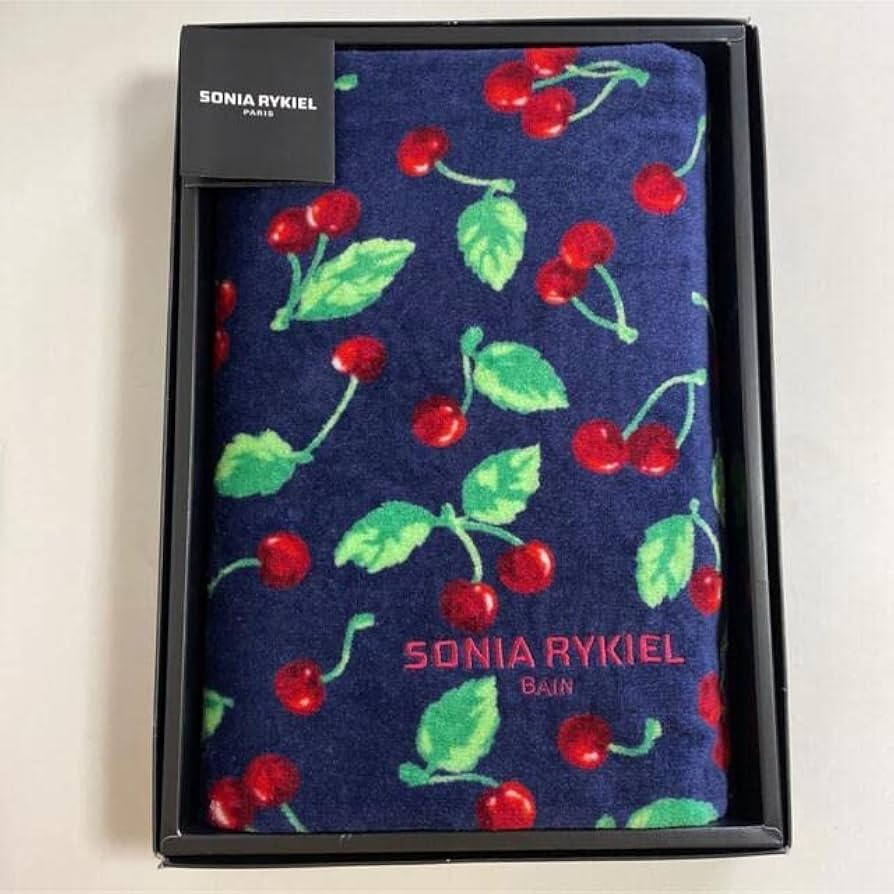 SONIA RYKIELソニアリキエル　文字ロゴ総柄　　綿毛布 SONIA RYKIELソニアリキエル 文字ロゴ総柄 綿毛布