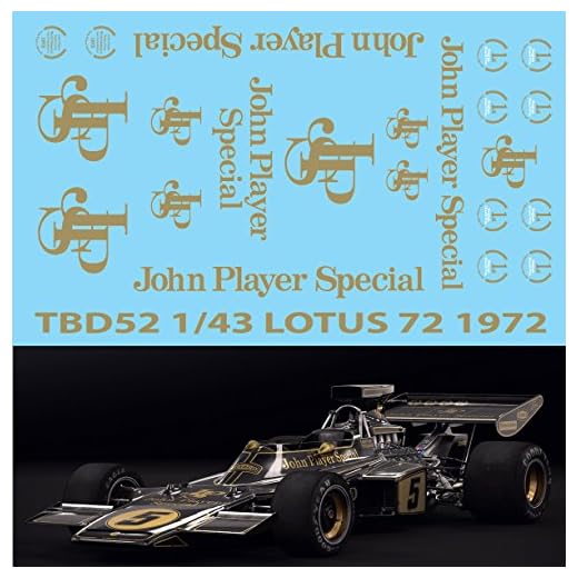 1/43 Lotus 72 John Player Special Decals TB Decal TBD52