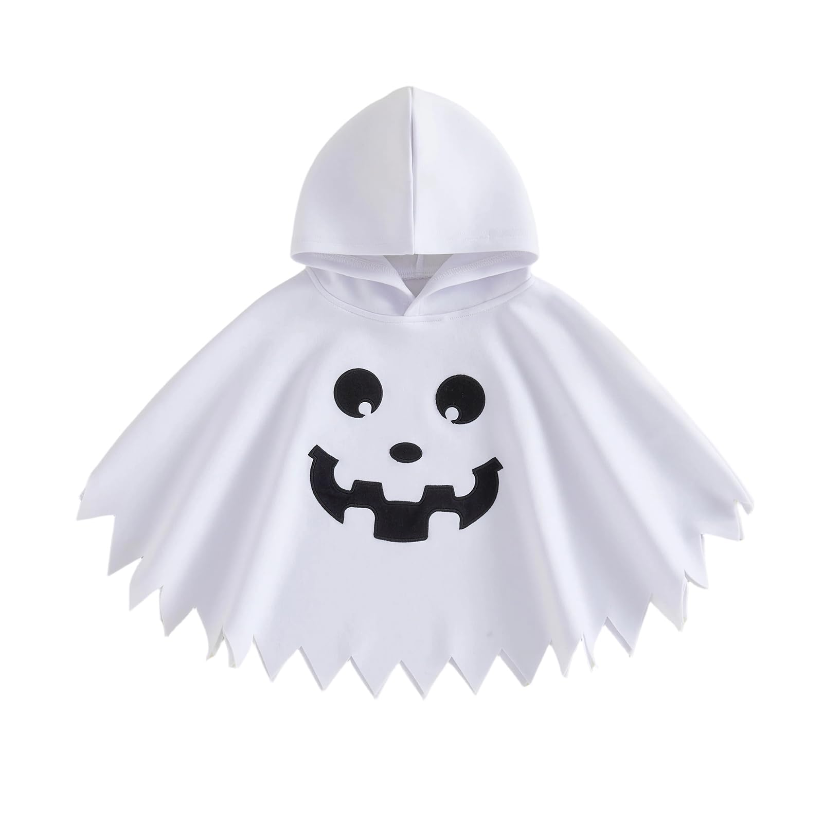 Xeadoffubio 2Pcs Toddler Girls Boys Halloween Ghost Outfits Cape Cloaks Long Pants Set (IvoryB, 2-3T)