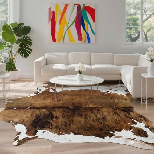 Tapete DweIke Estampado de Piel de Vaca Faux 140x158 cm miniatura 2